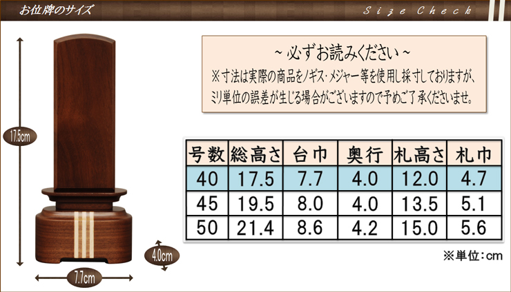 サイズ表記